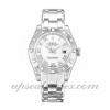 Ladies Rolex Pearlmaster 80319 29 MM Case Automatic Movement White Dial