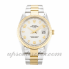 Unisex Rolex Oyster Perpetual Date 15223 34 MM Case Automatic Movement White Dial
