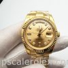 Mens Rolex Day-date 118238 36 MM Case Automatic Movement Champagne Diamond Dial