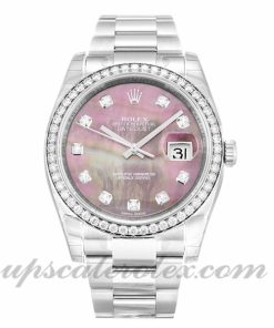 Ladies Rolex Datejust 116244 36 MM Case Automatic Movement Mother of Pearl - Black Diamond Dial