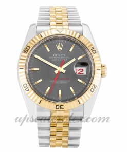 Mens Rolex Turn-O-Graph 116263 36 MM Case Automatic Movement Grey Dial