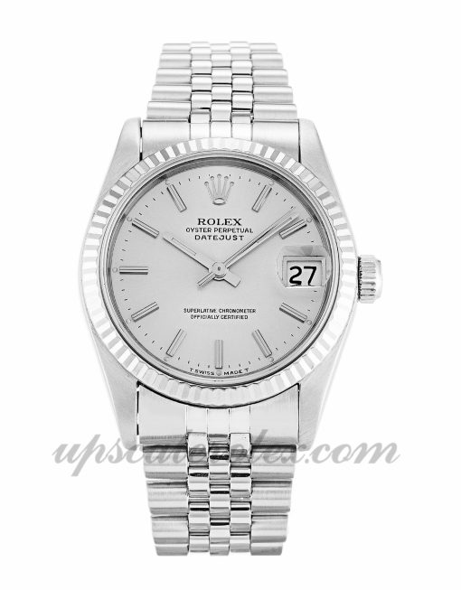 Ladies Rolex Mid-Size Datejust 68274 31 MM Case Automatic Movement Silver Dial