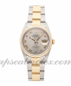 Mens Rolex Datejust 16203 36mm Case Mechanical (Automatic) Movement Steel Grey Dial