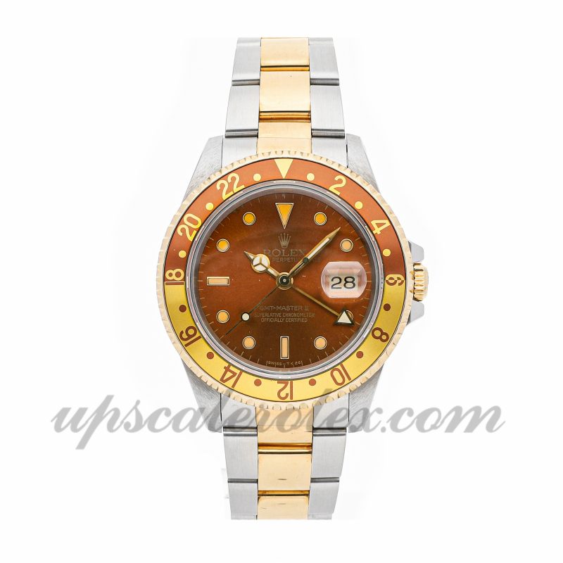 Mens Rolex Gmt Master Ii 16713 40mm Case Mechanical (Automatic) Movement Brown Dial