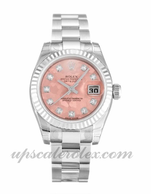 Ladies Rolex Datejust Lady 179174 26 MM Case Automatic Movement Gold Dust - Pink Dial