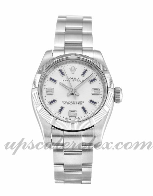 Ladies Rolex Lady Oyster Perpetual 176210 26 MM Case Automatic Movement Silver Quarter Dial