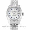 Ladies Rolex Datejust Lady 179174 26 MM Case Automatic Movement Mother Of Pearl – White & Sapphire Dial