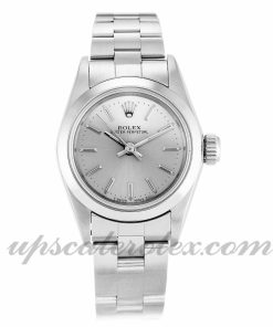 Ladies Rolex Lady Oyster Perpetual 67180 26 MM Case Automatic Movement Silver Dial
