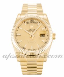 Mens Rolex Day-Date 118238 36 MM Case Automatic Movement Champagne Dial