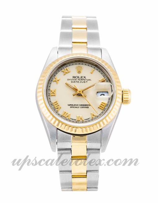 Ladies Rolex Datejust Lady 69173 26 MM Case Automatic Movement Ivory Dial