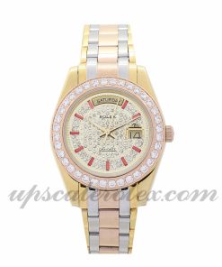Lady Rolex Day-Date 118346 36 MM Case Automatic Movement Yellow gold with Diamonds Dial
