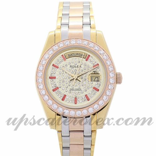Lady Rolex Day-Date 118346 36 MM Case Automatic Movement Yellow gold with Diamonds Dial