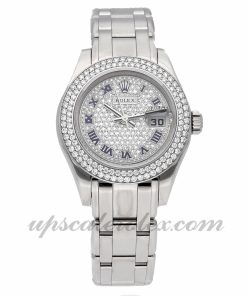Ladies Rolex Datejust Pearlmaster 80339 29mm Case Mechanical (Automatic) Movement Diamond Dial