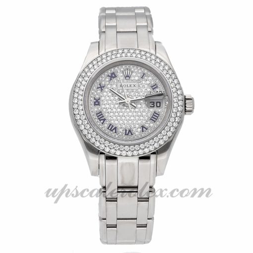 Ladies Rolex Datejust Pearlmaster 80339 29mm Case Mechanical (Automatic) Movement Diamond Dial