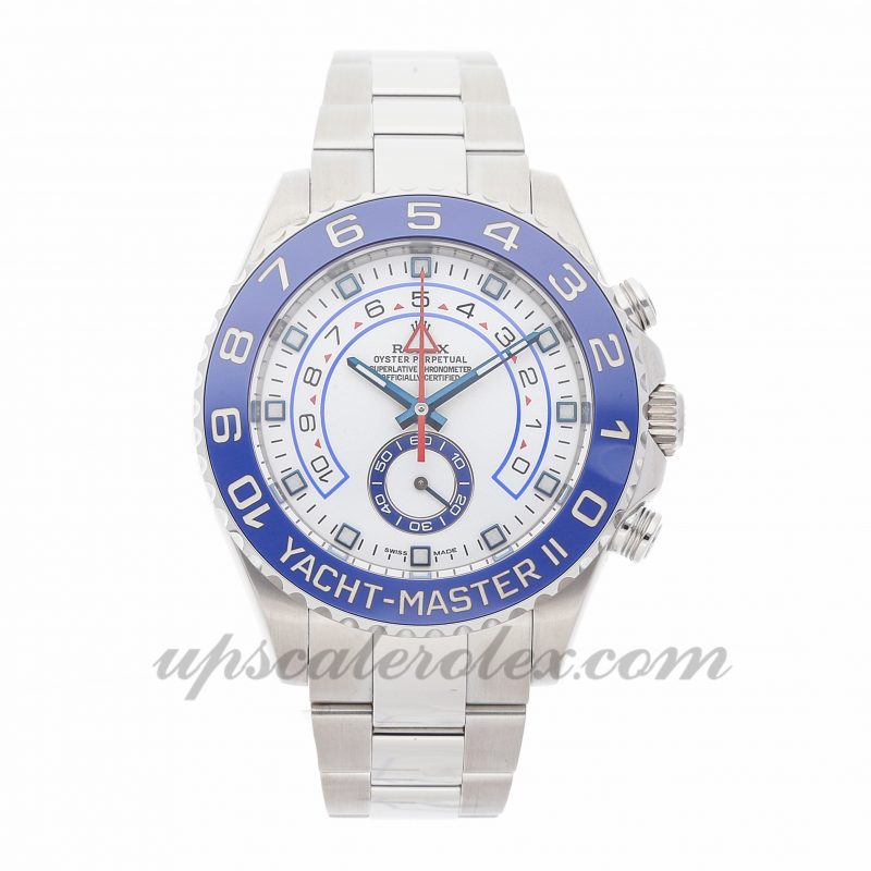 Mens Rolex Yacht-master Ii 116680 44mm Case Mechanical (Automatic) Movement White Dial