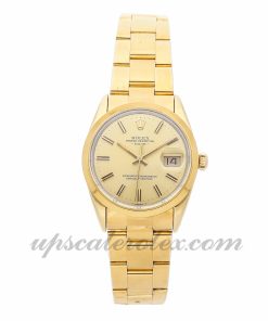 Mens Rolex Oyster Perpetual Date 15505 34mm Case Mechanical (Automatic) Movement Champagne Dial