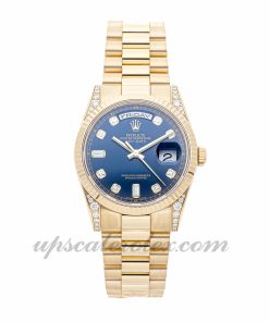 Mens Rolex Day-date 118338 36mm Case Mechanical (Automatic) Movement Blue Dial