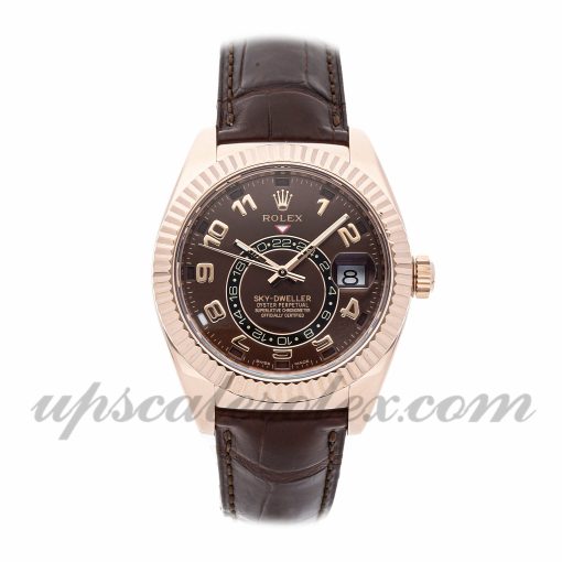 Mens Rolex Oyster Perpetual Sky-dweller 326135 42mm Case Mechanical (Automatic) Movement Brown Dial