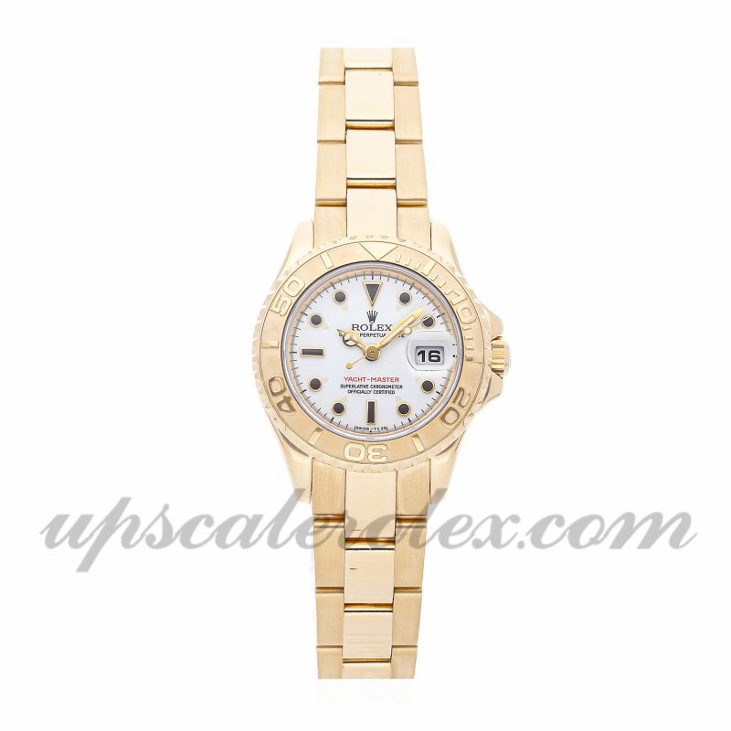 Ladies Rolex Yacht-master 69628 29mm Case Mechanical (Automatic) Movement White Dial