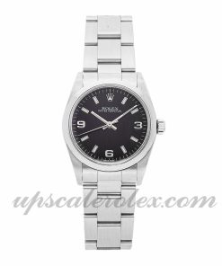 Ladies Rolex Oyster Perpetual 77080 31mm Case Mechanical (Automatic) Movement Black Dial