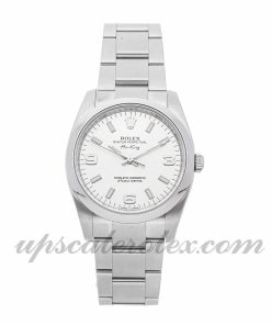 Ladies Rolex Air-king 114200 34mm Case Mechanical (Automatic) Movement Silver Dial