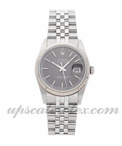 Mens Rolex Datejust 16234 36mm Case Mechanical (Automatic) Movement Steel Grey Dial