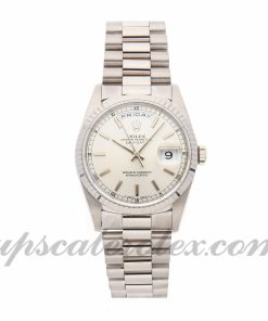 Mens Rolex Day-date 18239 36mm Case Mechanical (Automatic) Movement Silver Dial