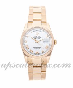 Mens Rolex Day-date 118205 36mm Case Mechanical (Automatic) Movement White Dial