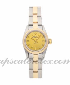 Ladies Rolex Oyster Perpetual 67193 26mm Case Mechanical (Automatic) Movement Champagne Dial