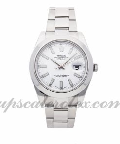 Mens Rolex Datejust Ii 116300 41mm Case Mechanical (Automatic) Movement White Dial