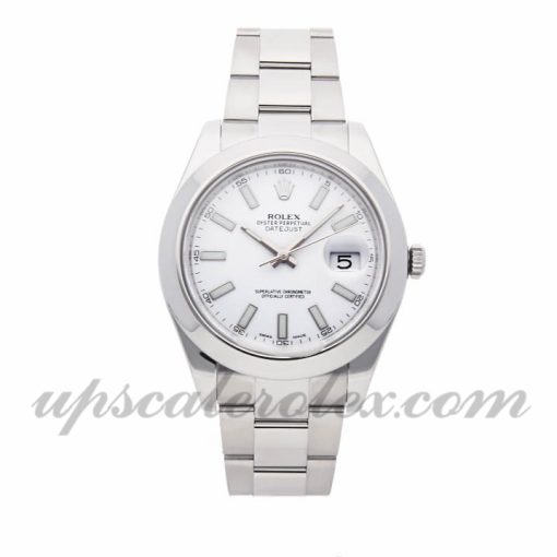 Mens Rolex Datejust Ii 116300 41mm Case Mechanical (Automatic) Movement White Dial