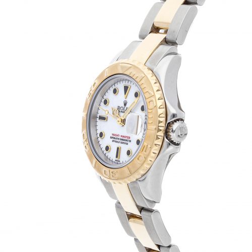 Ladies White 29mm Replica Rolex Yacht-master 69623 Stainless Steel