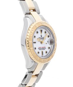 Ladies White 29mm Replica Rolex Yacht-master 69623 Stainless Steel