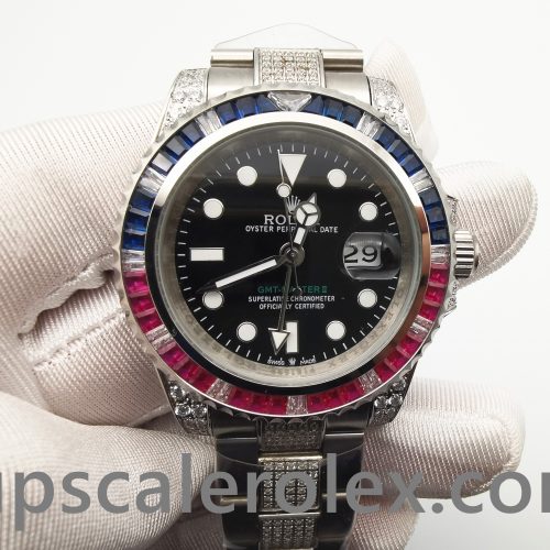 Rolex GMT-Master II 116759 Black With Diamonds 40 mm Automatic Mens Watch