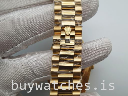 Rolex Day-Date 128348rbr Gold With Diamonds 36 mm Automatic Watch