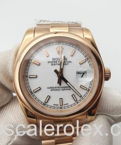 Rolex Datejust 4467 Unisex 36 mm Automatic 18k Rose Gold Watch