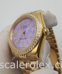 Rolex Datejust 278384 Ladies Purple With Diamonds Automatic Watch