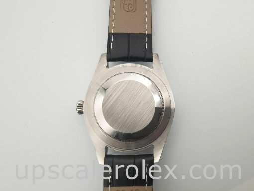 Rolex Cellini Date 50519 Mens 39mm Blue Steel Automatic Watch