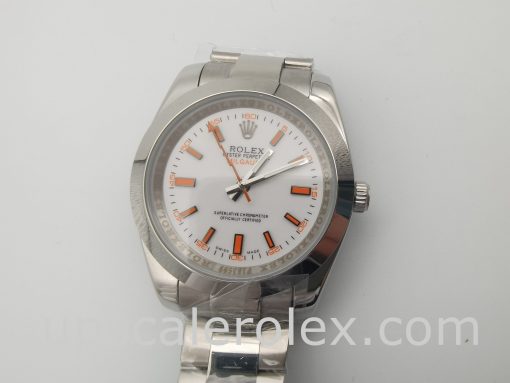 Rolex Milgauss 116400 Mens 40mm Steel Orange Automatic Watch