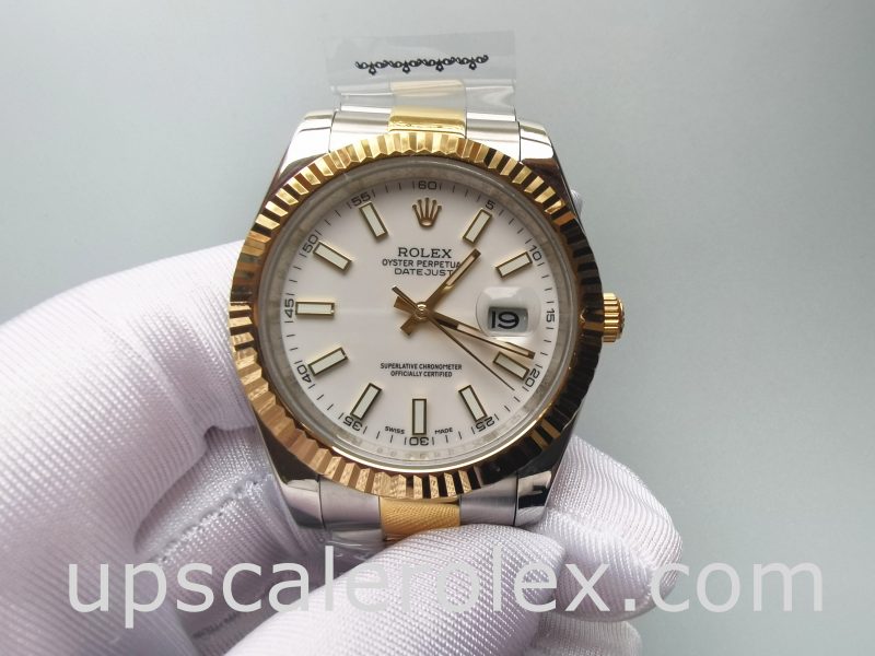 Rolex Datejust Oyster White Stk Asian 2813 White Men Automatic watch