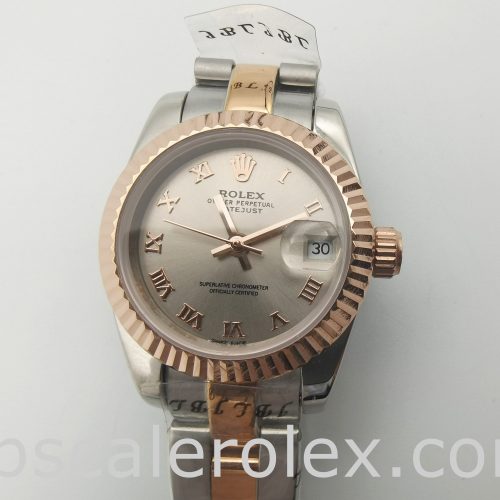 Rolex Datejust Lady 179171 Gray 26mm Steel Rose Gold Automatic Watch