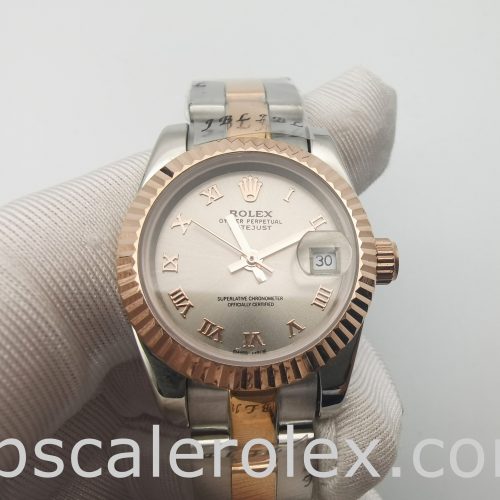 Rolex Datejust Lady 179171 Gray 26mm Steel Rose Gold Automatic Watch