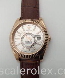 Rolex Sky-Dweller 326135 Round White 42mm Brown Solid Automatic Watch